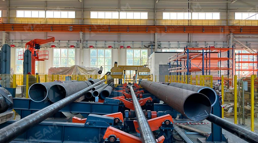 Автоматизированный ленточнопильный комплекс с транспортным оборудованием Автоматизированный ленточнопильный комплекс с транспортным оборудованием